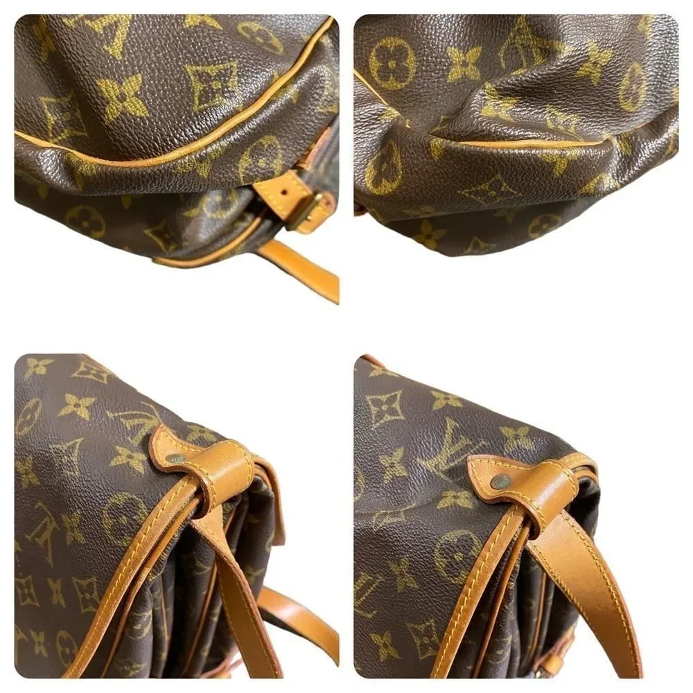 LOUIS VUITTON Monogram Saumur 35 Shoulder/Crossbody Bag 💼 8901VI - Picture 12 of 16